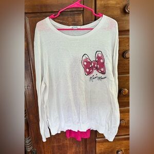 Disney Parks Minnie Mouse 2x light sweater